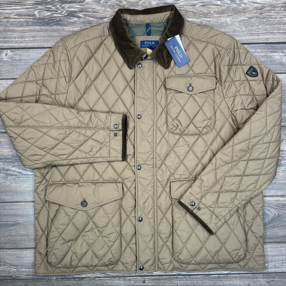 Polo Ralph Lauren Mens Big‎ & Tall Beaton Quilted Jacket Brown Size 2XB NWT $328